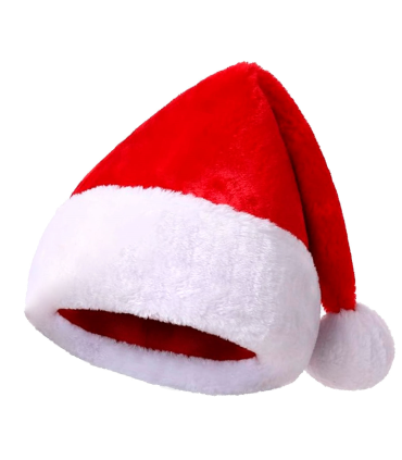 Tradineur - Gorros navideños de Santa Claus - Fabricado 100% en poliéster - Disfraces para navidad - 47 x 30 cm - Talla Adulta