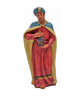 Tradineur - Reyes magos de marmolina para belén navideño, figuras decorativas nacimiento, pesebre, navidad, decoración tradicional, 15 cm