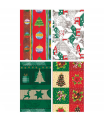 Tradineur - Pack de 4 rollos de papel de regalo, modelo Navidad, láminas, hojas para envolver regalos, cumpleaños, decoración, 100 x 300 cm, diseños surtidos