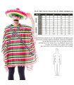 Tradineur - Disfraz de mexicano para adulto - Fabricado en fibra sintética - Incluye Poncho - Ideal para carnaval, Halloween, cosplay (Talla M)