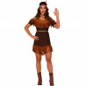 Tradineur - Disfraz de india para mujer, 100% poliéster, incluye vestido y cinturón, atuendo de carnaval, Halloween, cosplay, fi