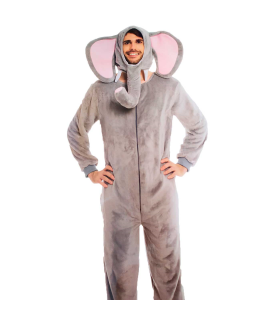 Disfraz elefante de color gris para adultos y jovenes para carnavales, halloween y celebraciones, talla S