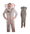 Disfraz elefante de color gris para adultos y jovenes para carnavales, halloween y celebraciones, talla S