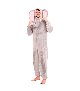 Disfraz elefante de color gris para adultos y jovenes para carnavales, halloween y celebraciones, talla S