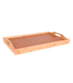 Bandeja de cama plegable de bambú 49 x 29,5 cm. Mesa para desayuno, ordenador portátil con patas plegables