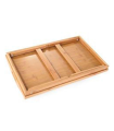 Bandeja de cama plegable de bambú 49 x 29,5 cm. Mesa para desayuno, ordenador portátil con patas plegables