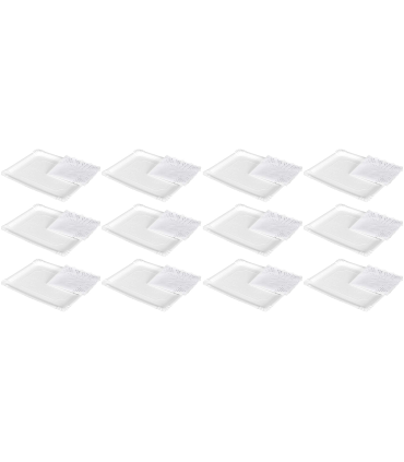 Tradienur - Pack de 12 bandejas y blondas rectangulares - Fabricación de cartón que incluyen blondas caladas 100% reciclables - Apto para uso alimentario - 22 x 28 cm - Color Blanco