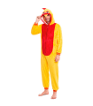 Tradineur - Disfraz de gallo para adulto, poliéster, incluye mono con capucha, atuendo divertido de carnaval, Halloween, cosplay (Hombre, Talla S)