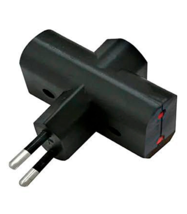 Ladrón sencillo con 3 tomas planas, adaptador simple, enchufe múltiple de pared para oficina, hogar, 10A 250V, máx. 2200 W, color negro