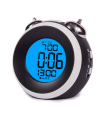 Tradineur - Reloj digital, despertador con diseño clásico de doble campana- Silencioso y con alarma - Pantalla LED multifuncional - Fabricado en plástico y metal resistente - Color Surtido