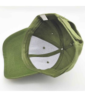 Tradineur - Gorra clásica adulto, 100% poliéster, ajuste posterior de velcro, accesorio deporte, skate, aire libre (Verde oliva, talla única, unisex)