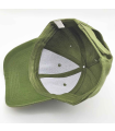 Tradineur - Gorra clásica adulto, 100% poliéster, ajuste posterior de velcro, accesorio deporte, skate, aire libre (Verde oliva, talla única, unisex)