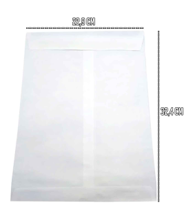 Tradineur - Pack de 20 sobres tipo A4, de color blanco. Medidas de 22,9 x 32,4 cm con cierre desilicona autoadhesiva. 4 x 10 minipacks de sobres grandes.