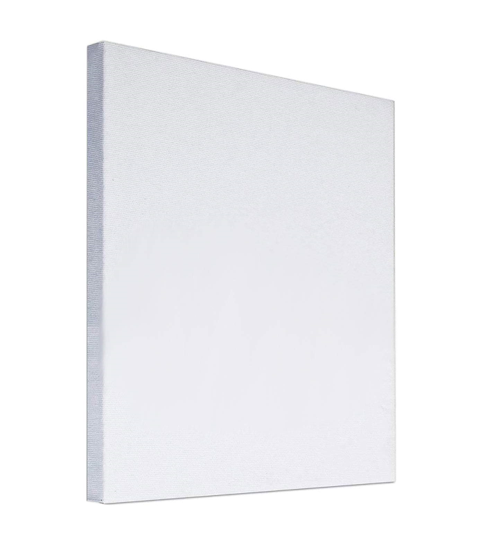 Lienzo blanco para pintar, cuadrado, 100% algodón, apto para pintura acrílica, óleo, acuarela, aficionados, profesionales, 100 x 100 x 3,4 cm