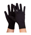 Guantes cortos de disfraz, 100% poliéster, accesorio de carnaval, halloween, cosplay, fiestas, cumpleaños (Negro, adulto, talla única)