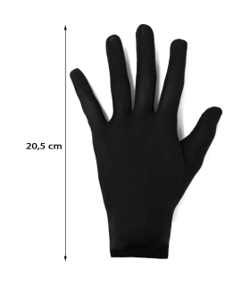 Guantes cortos de disfraz, 100% poliéster, accesorio de carnaval, halloween, cosplay, fiestas, cumpleaños (Negro, adulto, talla única)