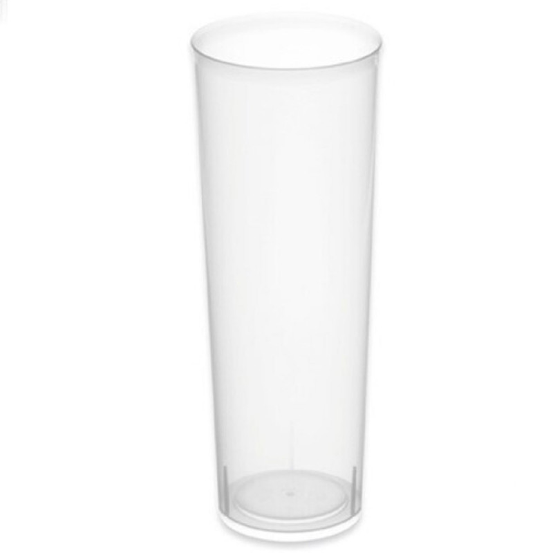 Tradineur - Pack de 10 vasos de tubo reutilizables de plástico, extra resistentes, 100% reciclables, higiénicos, apilables, apto