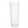 Tradineur - Pack de 10 vasos de tubo reutilizables de plástico, extra resistentes, 100% reciclables, higiénicos, apilables, apto