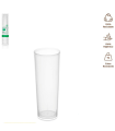 Tradineur - Pack de 10 vasos de tubo reutilizables de plástico, extra resistentes, 100% reciclables, higiénicos, apilables, aptos para lavavajillas, 14,7 x 6 cm, 300 ml