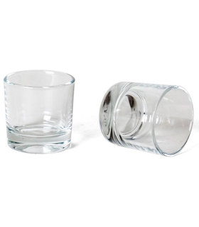 Set de 6 vasos de chupito de cristal, modelo vasik, base gruesa, aptos para lavavajillas, servir licores, celebraciones, fiestas (4 cl, 4,6 x 4,7 cm)