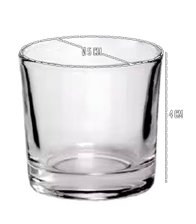 Tradineur - Vaso de chupito modelo "CoK" - Fabricado en cristal - Ideal para Servir licores, celebraciones, fiestas (Ø 5 x 4,5 cm, 4,8 cl)