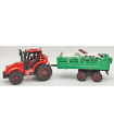 Toinsa - Tractor de juguete de fricción con remolque y animales, regalo para niños, cumpleaños, navidad, juegos, infantil, diversión, 8 x 9 x 32 cm, color aleatorio