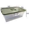 Tradineur - Caja de Almacenamiento con ruedas y tapa de colores -  Plástico - Contenedor para almacenar juguetes, libros, ropa,