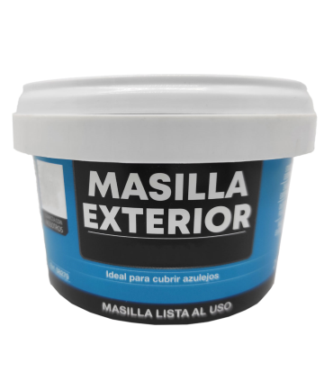 Tradineur - Masilla exterior, cubrir, tapar azulejos, enlucidos, perfumado, base acuosa, albañilería, fabricado en España (Extrablanco, 250 g)