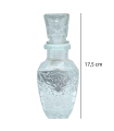 Licorera de cristal 250 ml de capacidad para fiestas, reuniones, guardar whisky u otras bebidas. 17,5 x 6,5 x 6,5 cm