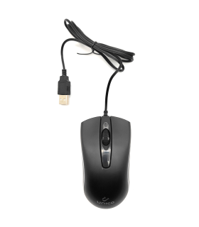 Ratón óptico con luz y cable usb 2.0, 800-1200 dpi, cable de 1,35 metros, diseño ergonómico, 3 botones, ordenador, portátil, pc, color negro