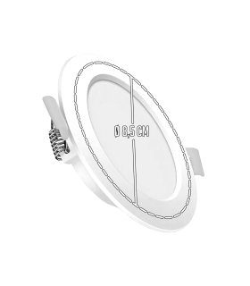 Tradineur - Foco Led Circular Para techo - 3W - 265V/50Hz - Luz Blanca 6400k - Ø 8,5 cm