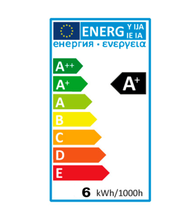 Tradineur - Bombilla LED estándar, globo, A60, E27, 6W equivalente a 54W, 540 lúmenes, 6400K, luz blanca fría, eficiencia energética A+, 20000 horas, 10,8 x 6 cm