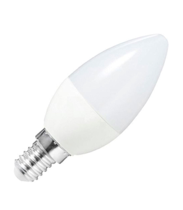 Tradineur - Bombilla LED vela, C37, E14, 6W equivalente a 54W, 540 lúmenes, 6400K, luz blanca fría, eficiencia energética A+, 20000 horas, 10 x 3,7 cm