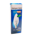 Tradineur - Bombilla halógena vela, C35, E14, 42W equivalente a 60W, 625 lúmenes, 2800K, luz cálida, eficiencia energética B, 2000 horas, 9,5 x 3,5 cm