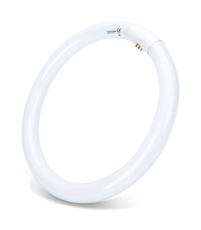 Tradineur - T9 Tubo circular fluorescente G10q, 32W, luz fria 6500K, 230V, 2100lm, 50Hz, diámetro 30 cm