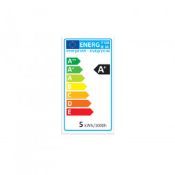 Pack de 6 bombilla led vela E14 5w luz blanca fría 6400k, 450 lm, economizadora de energía 85% A + 100 x 40 mm