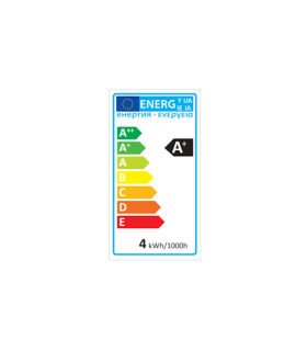 Pack de 6 bombillaa led vela E14 4w luz blanca fría 6400k, 360 lm, economizadora de energía 85% A + 100 x 40 mm