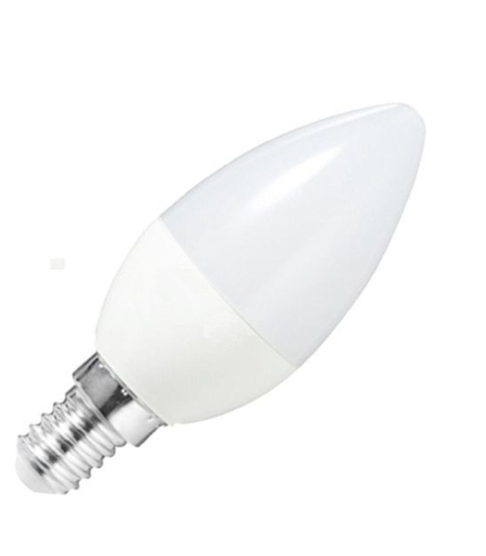 Bombilla led E14 7w luz blanca fría 6400k economizadora de energía 85% A + 107 x 38 mm 630 lm