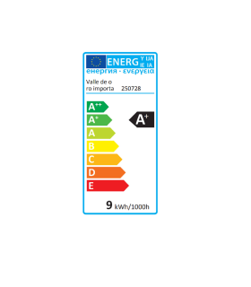 Bombilla led E27 9w luz blanca fría 6400k economizadora de energía A+ 85% 100 mm