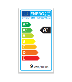 Bombilla led de 9w, de luz blanca fría, E27 con 85% de economizador de energía, 810 lm, 6400k, 20000h, 230v, 90w, A+, para diferentes usos y estancias del hogar o trabajo, de 5 x 5 x 14 cm