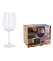 Set 6 copas de vino, cristal liso, modelo degustation, diseño sofisticado y elegante, aptas para lavavajillas (45 cl, 22 x 8 cm)