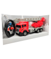 Camión de bomberos con grúa a control remoto y luces, juego de bomberos para niños, truck car, dimensiones 28 x 15 x 8 cm