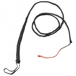 Tradineur - Látigo de cuero con flecos para adulto, accesorio para disfraz de domador, gatita sexy, carnaval, Halloween, cosplay