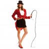 Tradineur - Látigo de cuero con flecos para adulto, accesorio para disfraz de domador, gatita sexy, carnaval, Halloween, cosplay