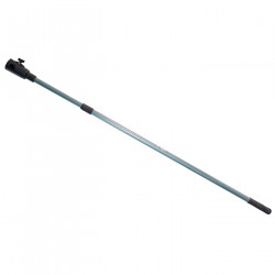 Tradineur - Mango extensible con cazoleta, aluminio y plástico, palo telescópico acoplable a cepillos, rodillos de pintura, limp