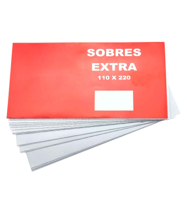 Tradineur - Pack de 80 sobres tipo carta, de color blanco. Medidas de 11 x 22 cm con cierre desilicona autoadhesiva. 3 x 20 minipacks de sobres carta.