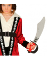 Tradineur - Espada pirata de espuma eva, sable de juguete para niños, complemento de disfraz de corsario, carnaval, Halloween, cosplay, fiestas, 43 cm