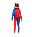 Tradineur - Disfraz de dangerous girl para adolescente, Harley Quinn, poliéster, incluye chaqueta con camiseta y pantalón, atuendo de carnaval, Halloween, cosplay, 14-16 años