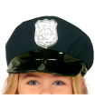 Tradineur - Disfraz de policía niña, poliéster, incluye gorra, vestido y cinturón, atuendo infantil de carnaval, Halloween, cosplay (Niña, 5-6 años)