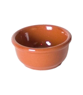 Tradineur - Pack de 4 cuencos de barro para salsa - Ideal para preparar salsa o servir pequeños aperitivos - 3,5 x 7 cm 